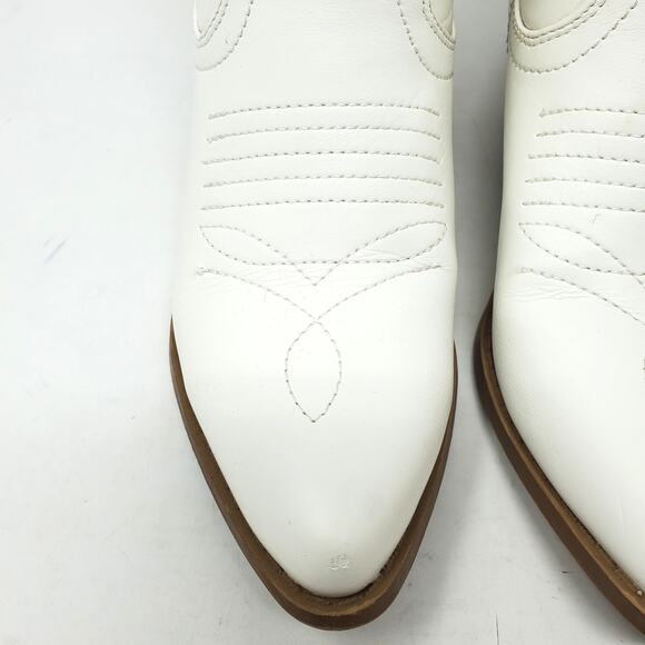 Chariot & Co Boots Western Mid-Calf Stacked Heel Cowboy Boots White Size 7 - Picture 8 of 10